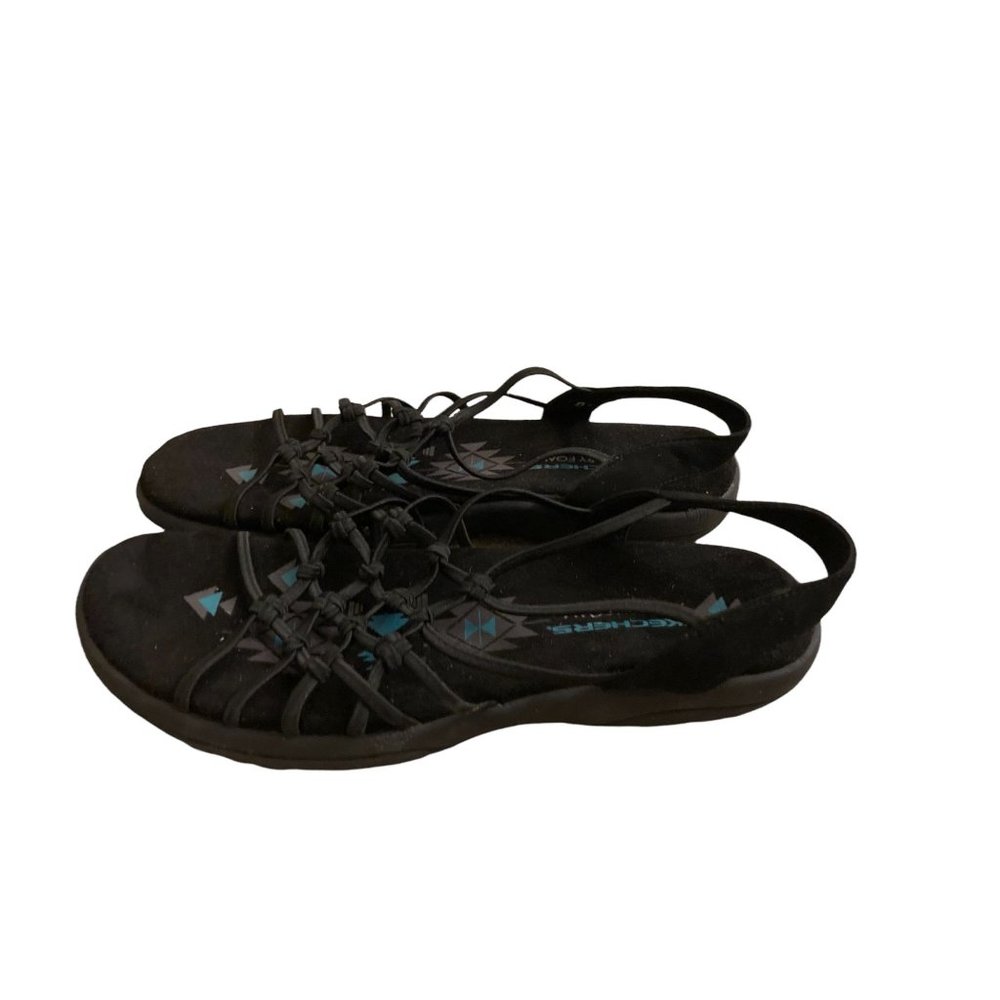 Sketchers Womens Reggae Slim Forget Me Knot Size 8 Black